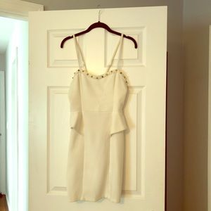 Beige ruffle dress LAST CHANCE!